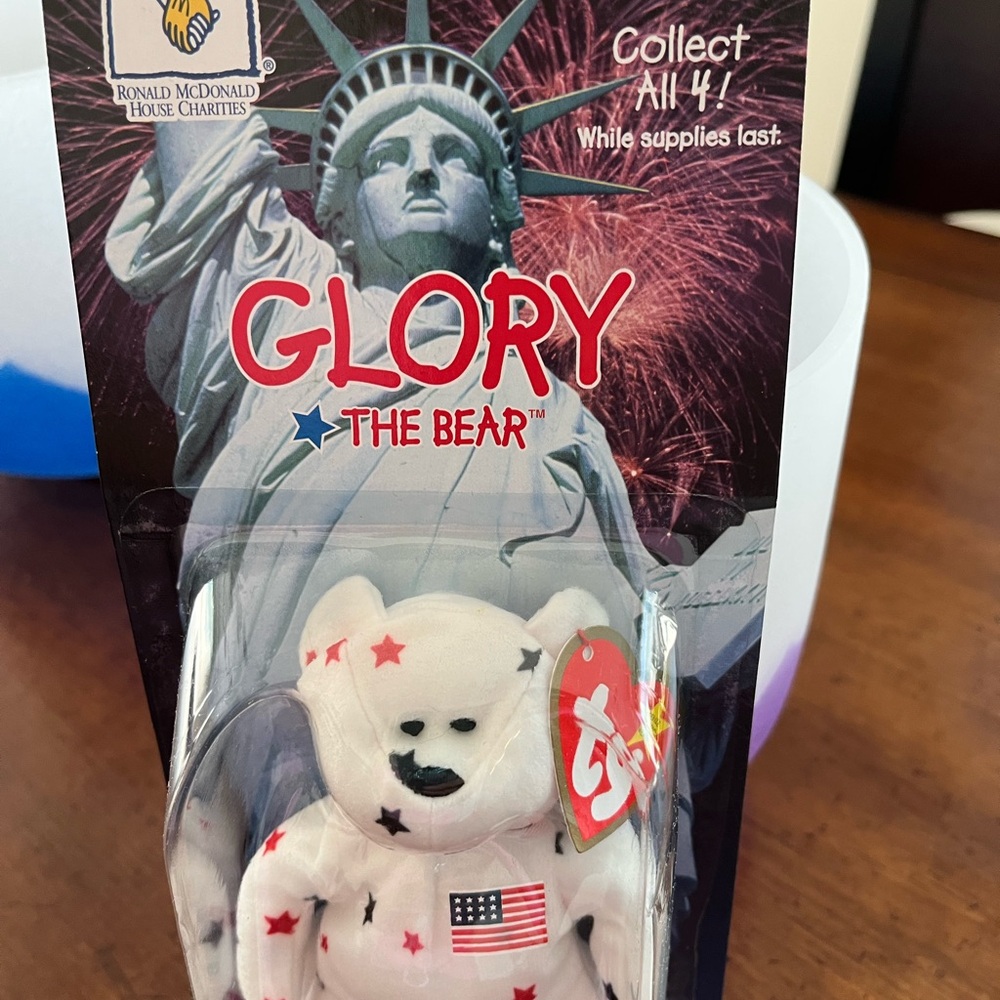 Ty Glory the Bear with Flag and Stars